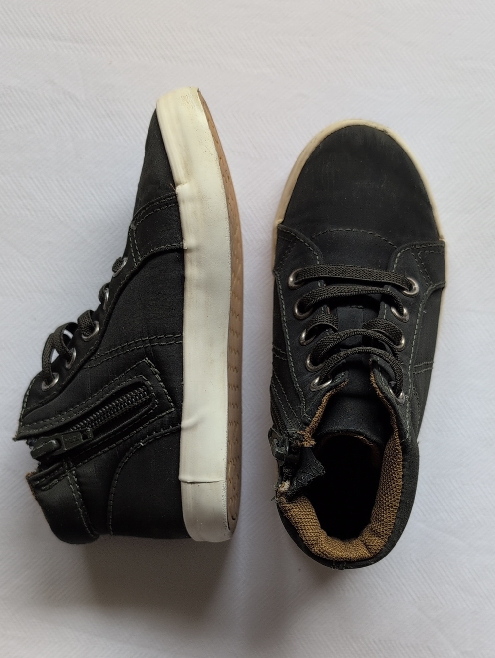 cat & jack toddler high top side zip sneakers green size 9